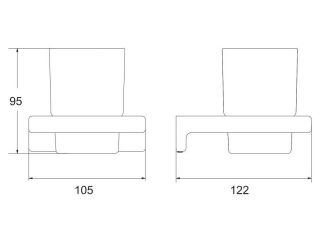Стакан для ванной комнаты Rose RG1812T пепельный